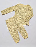 Дитяча трикотажна піжама George на дівчинку р.68/74, жовта, фото 2