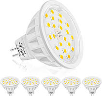 Світлодіодні лампи Uplight MR16 потужністю 5,5 Вт, натуральний білий колір 4000K, еквівалентні галогенні лампи потужністю 50-60 Вт