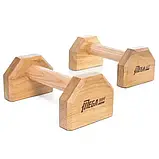 Упори дерев'яні для віджимань 25 см MegaShape Паралетси Світлий дуб, фото 6