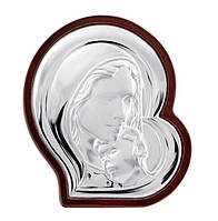 Срібна ікона "Богородиця з Ісусом" (240х210мм.)