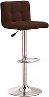 Барний стілець з регулюванням висоти Ральф ЛБ Ralph hoker LB chrome Eco-31 коричневий екошкіра Новий Стиль