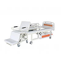 Кровать медицинская с электрической регулировкой W01 c креслом и туалетным устройством