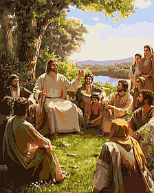 Картина за номерами Релігія. Ісус в оточенні учнів 40*50 см Орігамі LW 31770