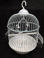 Клетка А303 для птиц Ф23х35 см "эмаль" Белая
