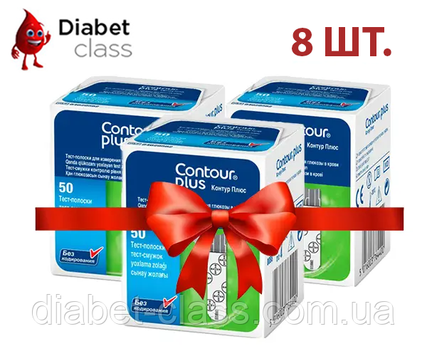 Тест-смужки Контур Плюс (Contour Plus) 8 упаковок