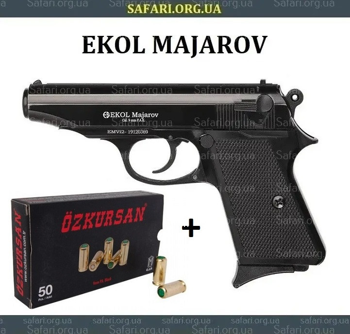 Стартовий пістолет Ekol Majarov (Black) Сигнальний пістолет Шумовий пістолет