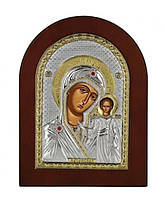 Срібна ікона "Богородиця з Ісусом" (210х150мм.)