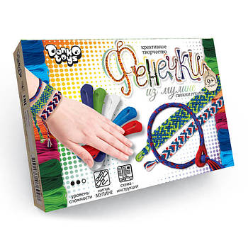 Набір креативної творчості "Фенечки" Danko Toys FIM-01-01-08 з муліне (Від 7)