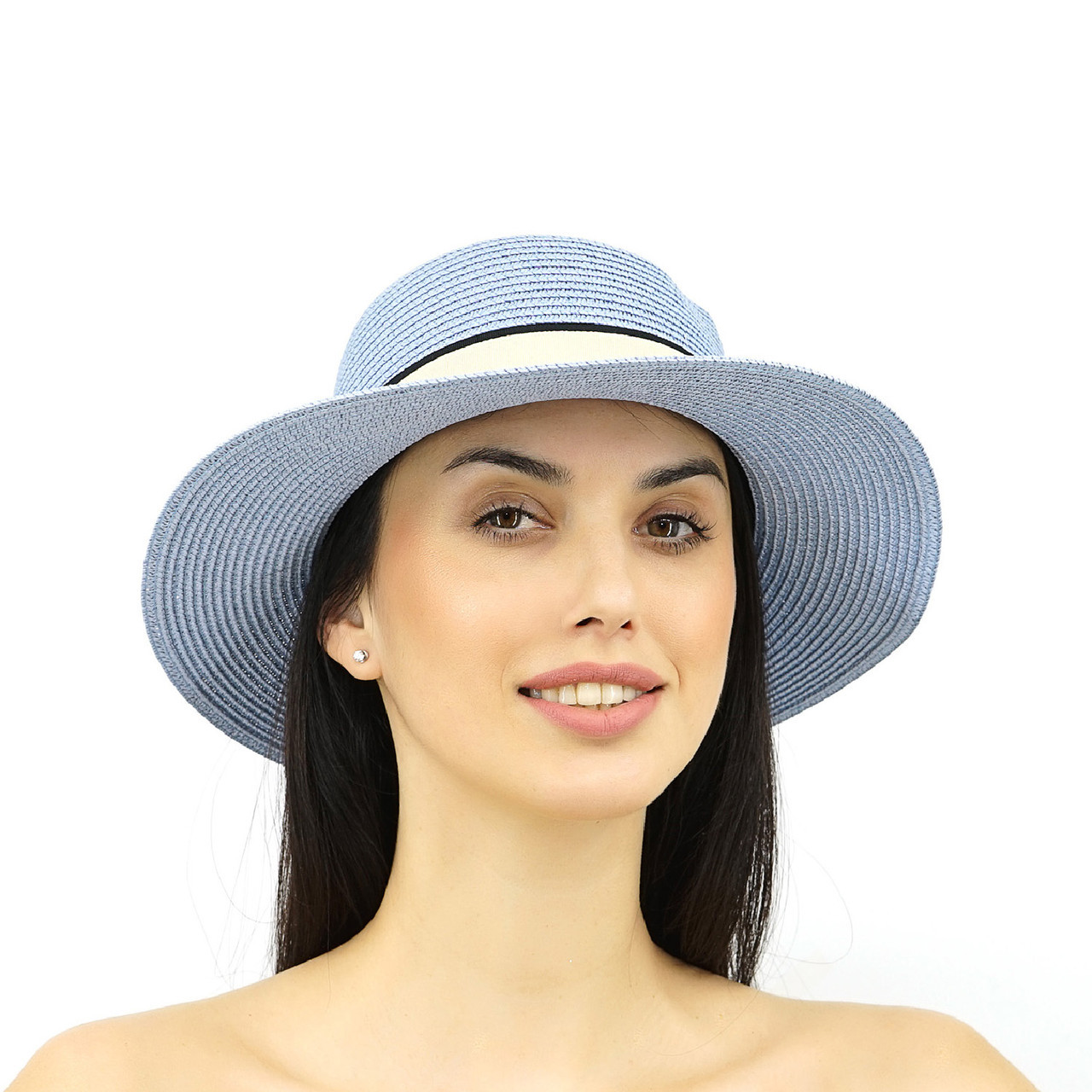 Шляпа канотье КОЛОРИТ Голубой 30037-05 55-58