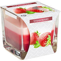 Свічка ароматизована (стакан) Strawberry BISPOL SNK80-73 6 шт/уп (ціна за шт)