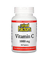 Витамин С с биафланоидами 1000 м, Vitamin C Natural Factors, 90 таблеток