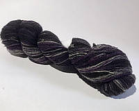 Пряжа Aade Long Kauni, Artistic yarn 8/1 Black Lilla (Черная Лила), 100 г