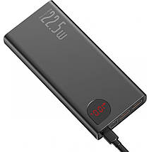 Портативна батарея Power Bank Baseus 20000mAh Adaman Metal Digital Display QC 22.5W Black (PPAD000101), фото 5