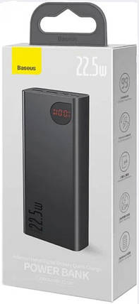 Портативна батарея Power Bank Baseus 20000mAh Adaman Metal Digital Display QC 22.5W Black (PPAD000101), фото 1