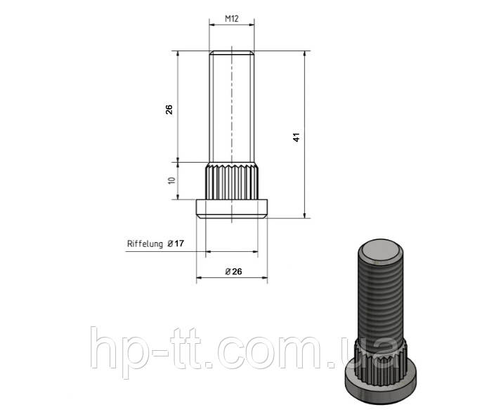 Шпилька HP-trailer маточини М12x1.5 402162