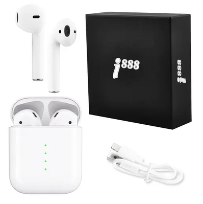 Навушники бездротові HBQ Bluetooth TWS I888 білого кольору