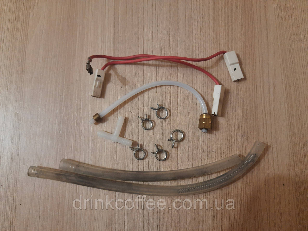 Трубка пароблока з гайкою 135 мм + силіконові трубки та дроту Delonghi ESAM 6620 PrimaDonna б/у, фото 1