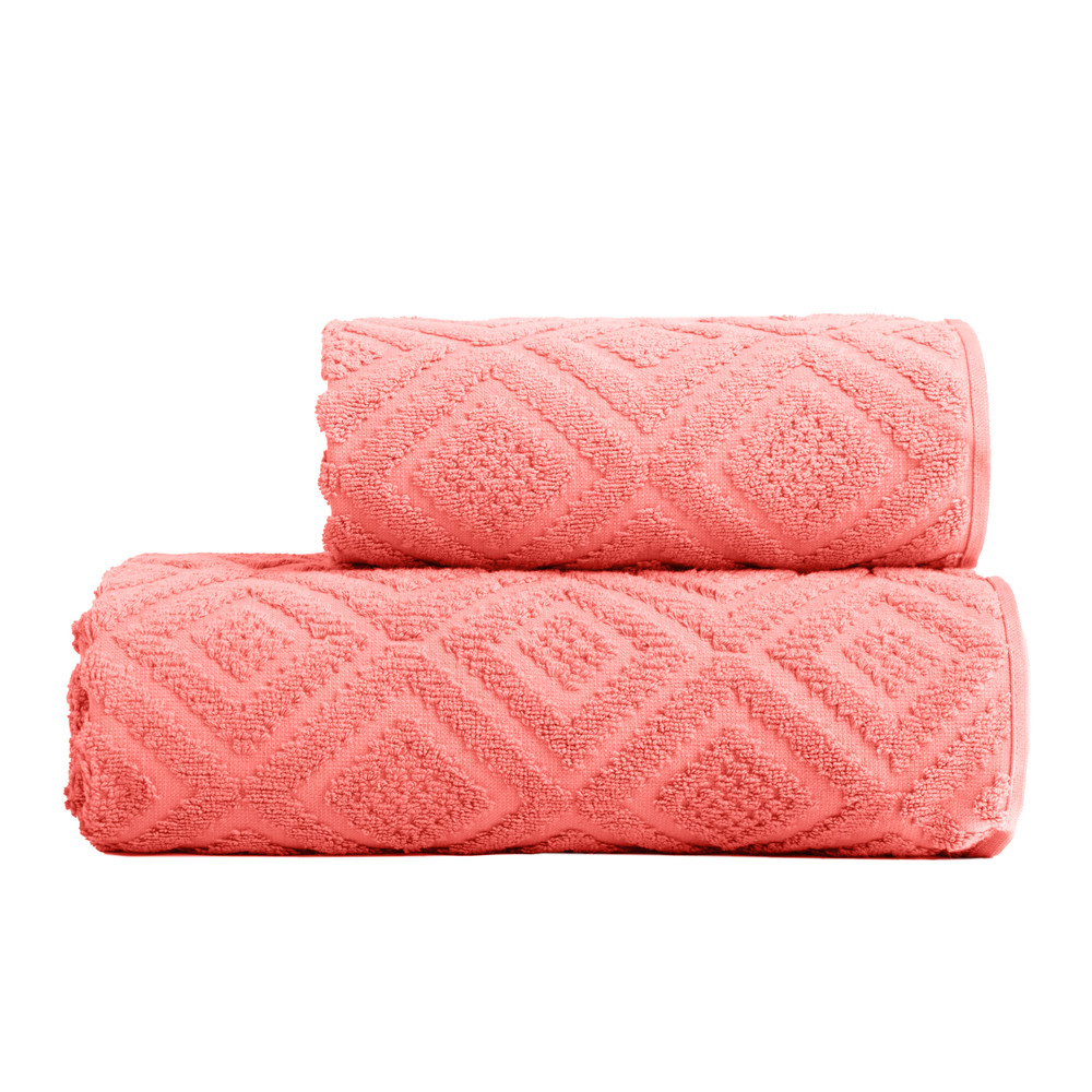 Рушник махровий бавовна Луїза TM IDEIA 70х140 см персик, фото 1