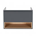 Тумба підвісна Qtap Robin 1000х580х500 GRAPHITE/WHITISH OAK QT1374TPВ1002NGWO, фото 4