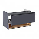 Тумба підвісна Qtap Robin 1000х580х500 GRAPHITE/WHITISH OAK QT1374TPВ1002NGWO, фото 5