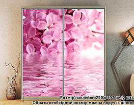 Наклейка на шафу-купе 220 х 74 см на 2 двері бузок (БП_а_fl12799), фото 6