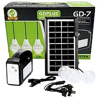 Мощная Солнечная станция 130W / 27000мАч GDPLUS GD-7 . Панель, Фонарь, Повер Банк,+-Кабель.