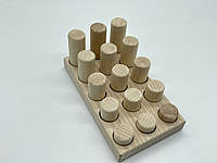 Конструктор деревянный для детей (17х10х7см) на 15 деталей из натурального дерева