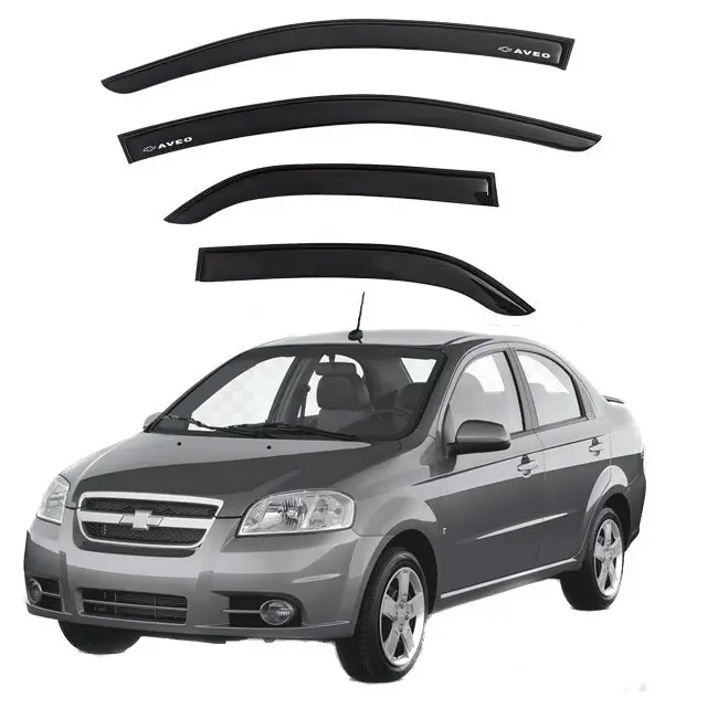 Дефлектори вікон вітровики Chevrolet Aveo T250 2006-2012 Седан та ЗАЗ Vida