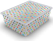 Контейнер Qutu Light Box Colored Stars, 25л