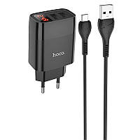 МЗП HOCO C86A (2USB/2.4A) + MicroUSB Чорний