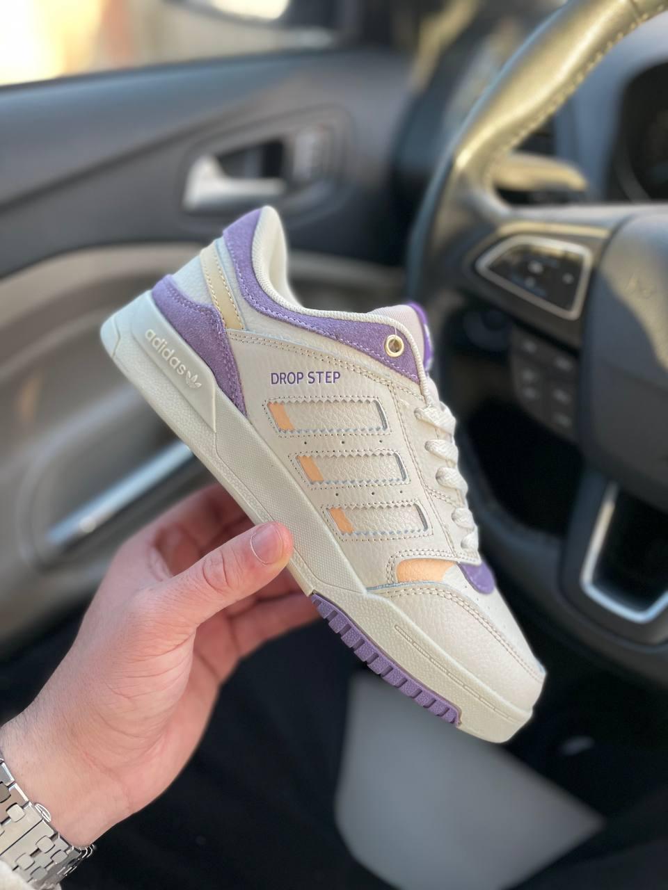Кросівки жіночі Adidas Drop Step Beige кеди бежеві адідас дроп степ шкіряні демісезонні повсякденні