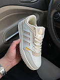 Кросівки жіночі Adidas Drop Step Beige кеди бежеві адідас дроп степ шкіряні демісезонні повсякденні яскраві, фото 4