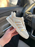Кросівки жіночі Adidas Drop Step Beige кеди бежеві адідас дроп степ шкіряні демісезонні повсякденні яскраві, фото 6