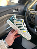 Кросівки жіночі Adidas Drop Step White Green кеди білі адідас дроп степ шкіряні демісезонні повсякденні, фото 5