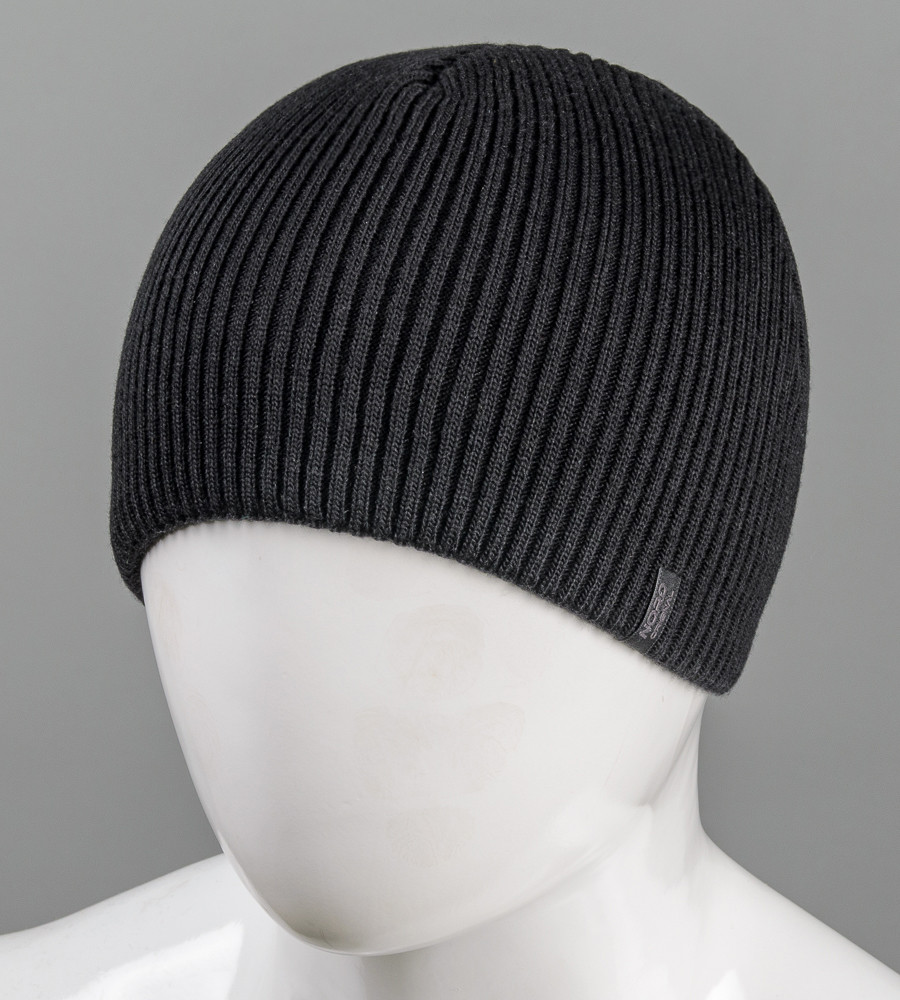 Шапка чоловіча 4-кл. без закота (С2215), Чорний, фото 1