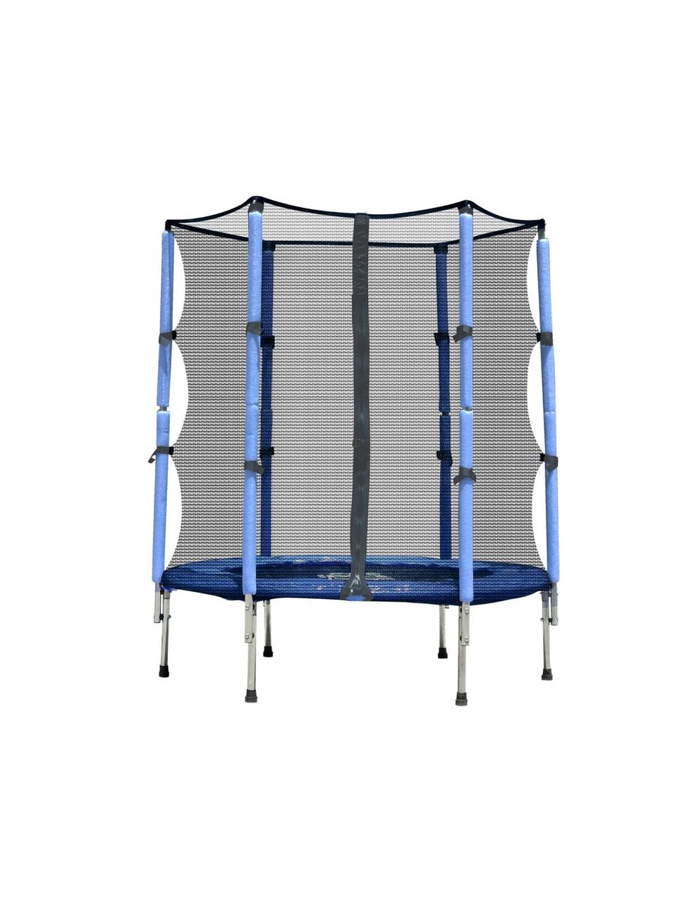 Батут FitToSky 140см з сіткою синій