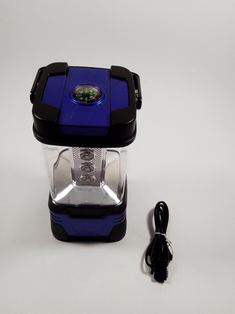 Ліхтар кемпінговий zj-5066 з компасом Синій, фото 1