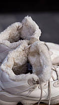 Теплі зимові кросівки Adidas Yееzy Boost 500 High Blush beige Winter fur Адідас Ізі високі бежеві з хутром, фото 3