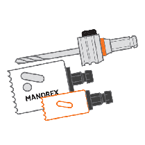 Набір бі-металевих з Co8 кільцевих пил SpeedXcut M42 16 - 51 мм (9 шт) Mandrex (Нідерланди), фото 3