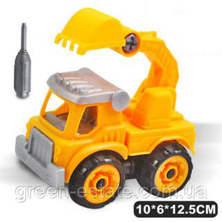 Машина спецтехніка жовта Екскаватор