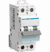 Автоматичний вимикач 20A 10kA 2 полюси тип C NCN220 Hager