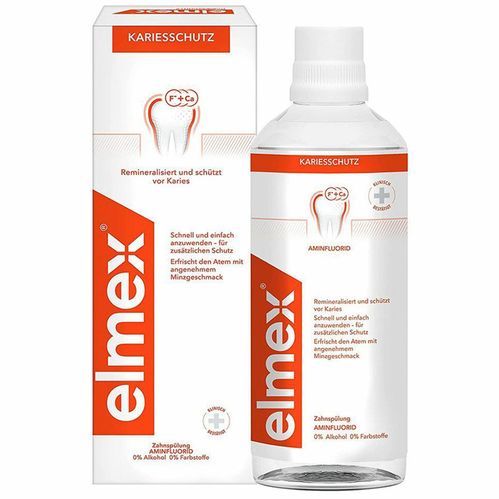 Ополіскувач для порожнини рота Elmex Kariesschuts Zahnspulung 400 мл, фото 1