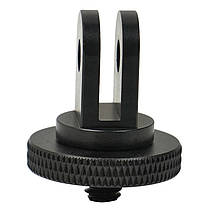 Металевий адаптер перехідник на кріплення для екшн-камери GoPro Mount, трипода 1/4", фото 4