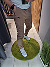 Штани спортивні чоловічі коричневі зима теплі з брендом брендом Nike (Найк), фото 2