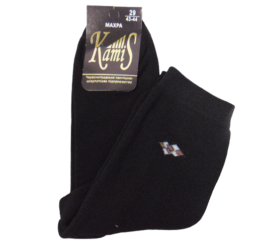 Чоловічі шкарпетки махрові Kamis 29 (43-44) чорні