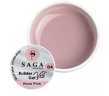 Гель для нарощування нігтів SAGA Builder Gel Veil, Rose Pink No4, 30 мл