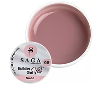 Гель для наращивания ногтей SAGA Builder Gel Veil, Nude №5, 30 мл