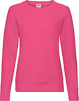 Світшот Fruit of the Loom Lightweight Raglan Sweat Ladies Ярко-Розовый XL