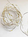 Гірлянда роса на батарейках мідний провід 20 Led Strip String Warm White, фото 4