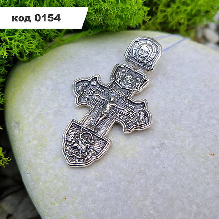 Срібний чоловічий хрестик 925° проби з чорнуванням, фото 1